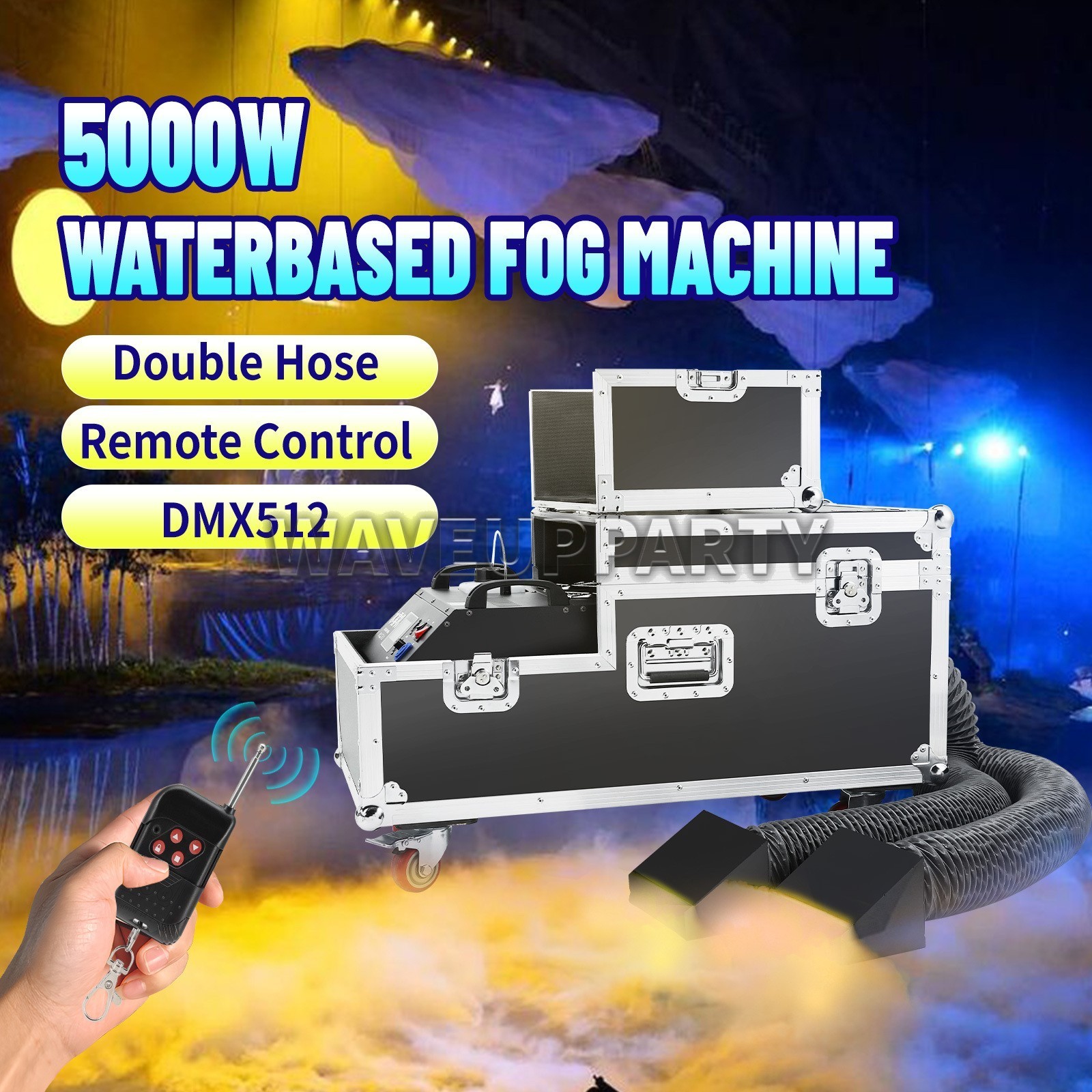 PAIDUN 5000W Waterbased Fog Machine Low Lying Ground Smoke Effect Wedding Event