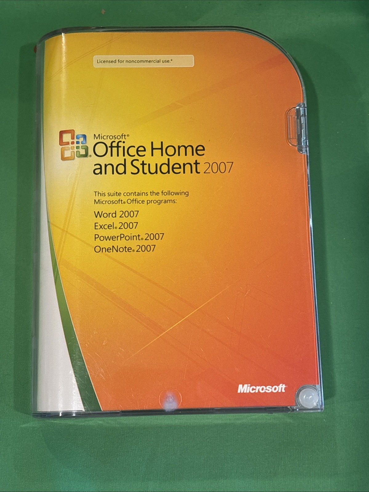 Microsoft Office Home and Student 2007 Software Disc  In Original Case Used