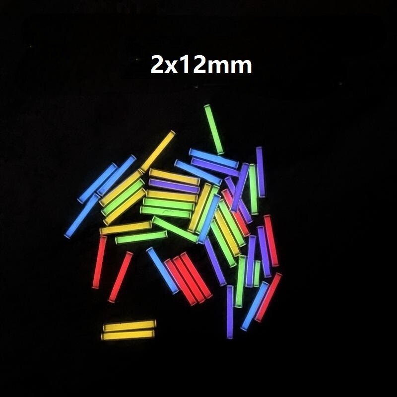 1PC 2x12mm Vial Glass Stick Glow in the Dark 25 Years Life Singal Lamp Tube EDC