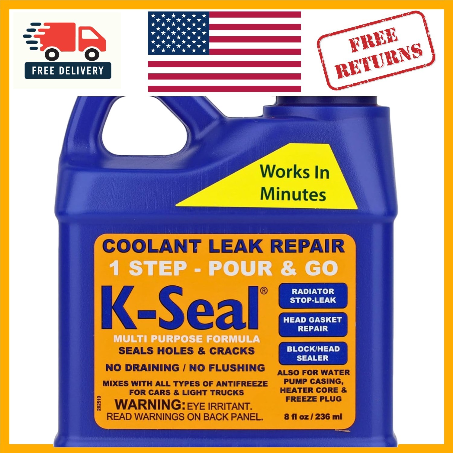 Quick 8oz Liquid Leak Repair: Compatible with All Coolants - K-Seal ST5501