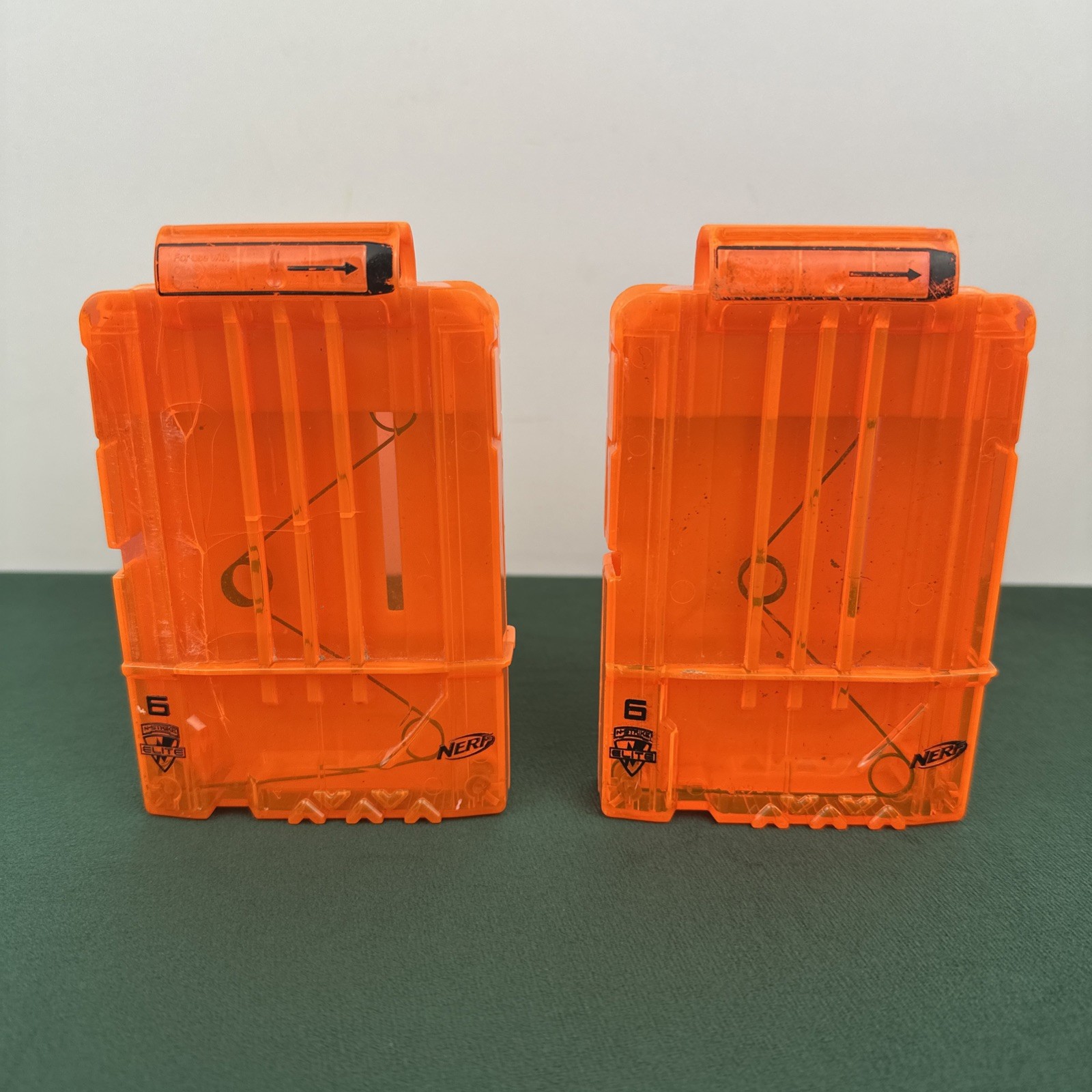 Nerf N-Strike Elite Orange Ammo 6 Dart Magazine Cartridge Set Of 2 C-044A