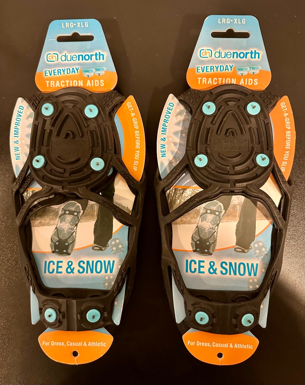 Due North Everyday Traction Aids LRG-XLG Ice & Snow New & Improved 2 Pack *NEW*