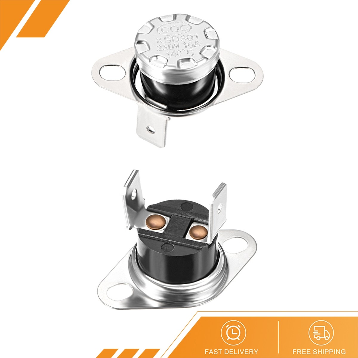 2 x Temperature Control Switch Thermostat KSD301 140°C 10A NC, Bakelite Material