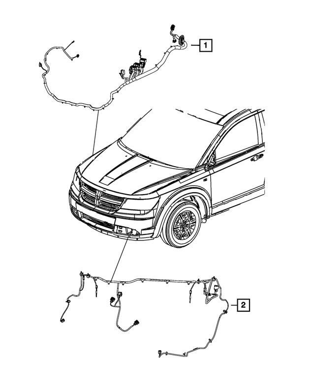 Genuine Mopar Front End Module Wiring 68365088AB
