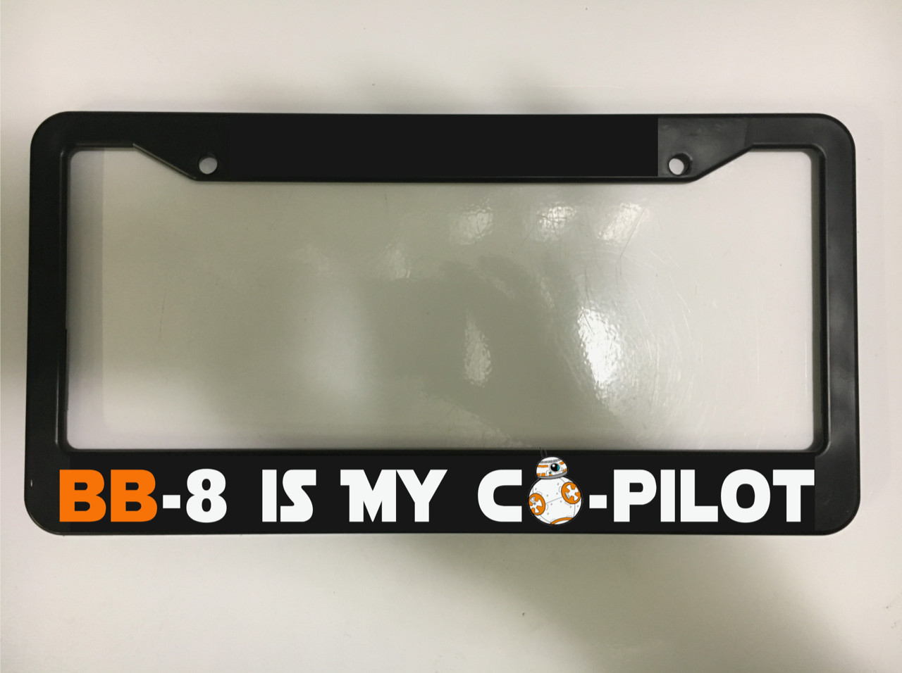 BB-8 is My Co-Pilot Fans for Star Wars Fans BB8 Sci Fi License Plate Frame