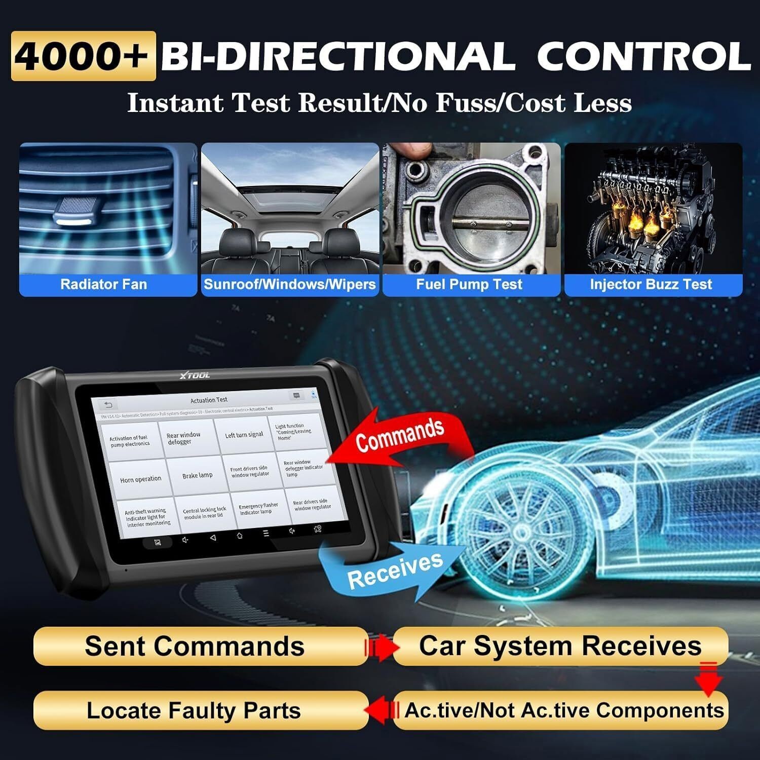 2026 XTOOL IP819 V2.0 Bidirectional Scan Tool AI Assisted Car Diagnostic Scanner