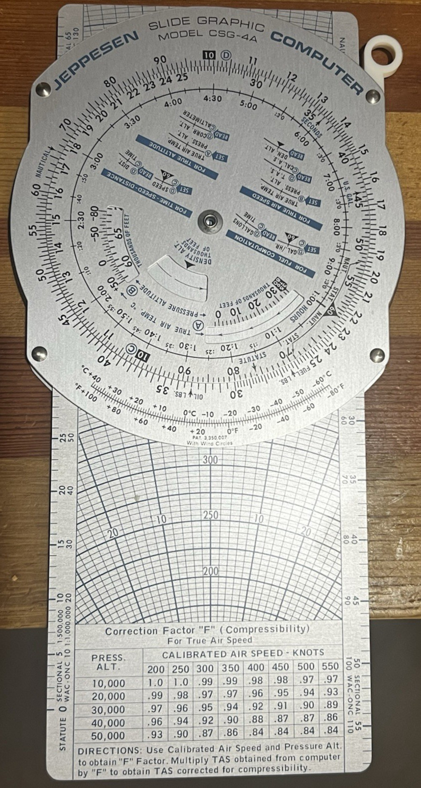 Jeppesen CSG-4A E6B Slide Graphic Aviation Flight Computer w/ Original Case