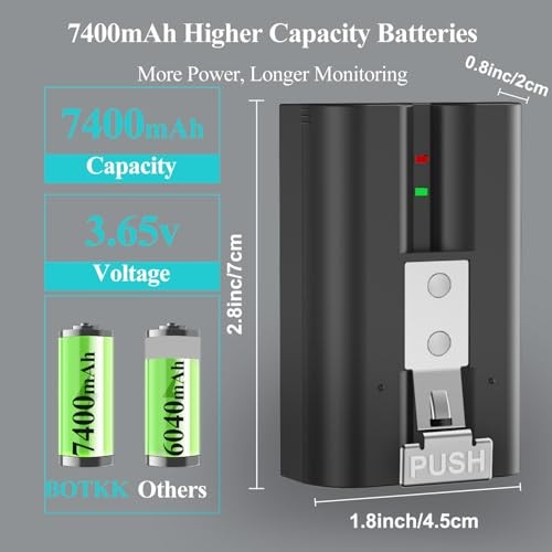 Upgraded 2Pack 7400mAh Replacement for Ring Battery 3.65V 7400mAh 2pack