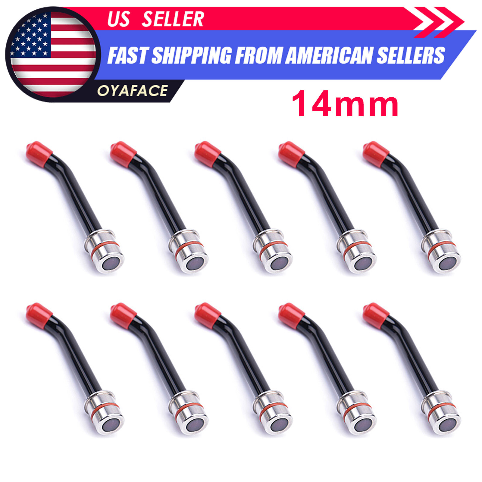 14mm Dental Optical Optic Fiber LED Curing Light Lamp Guide Rod Glasses Tips US