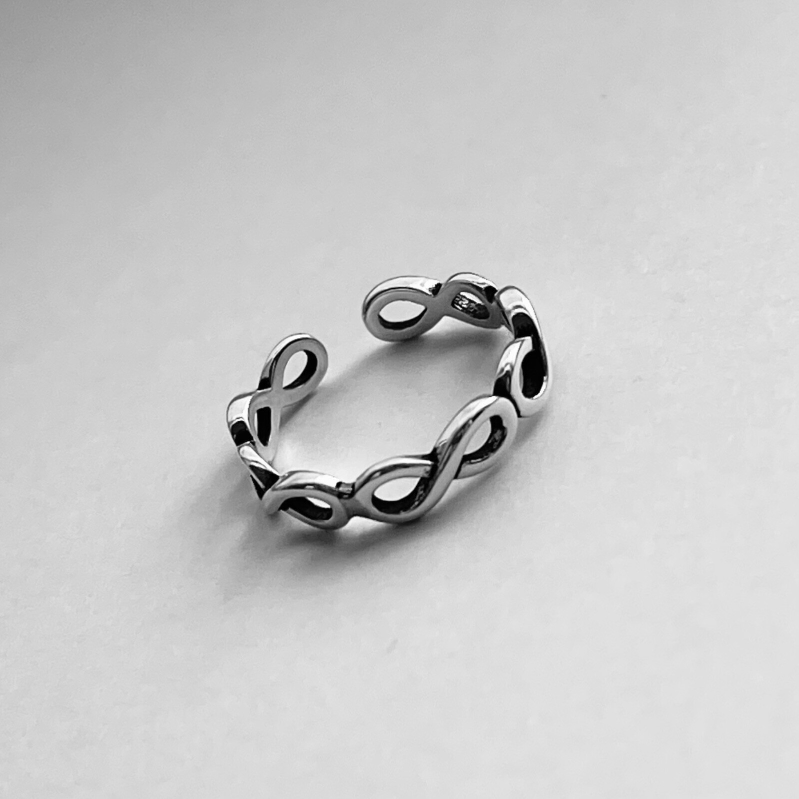 Sterling Silver Eternity Infinity Toe Ring, Silver Ring, Love Ring