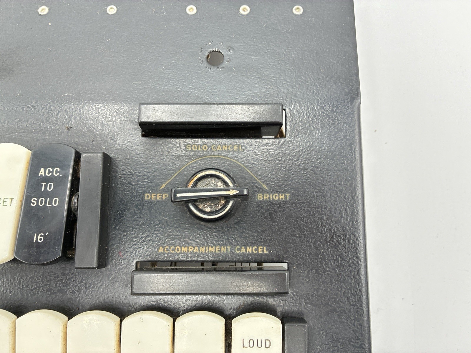 Vtg Baldwin Model 5 5A Organ Stop Tab Control Panel Assembly Levers Parts