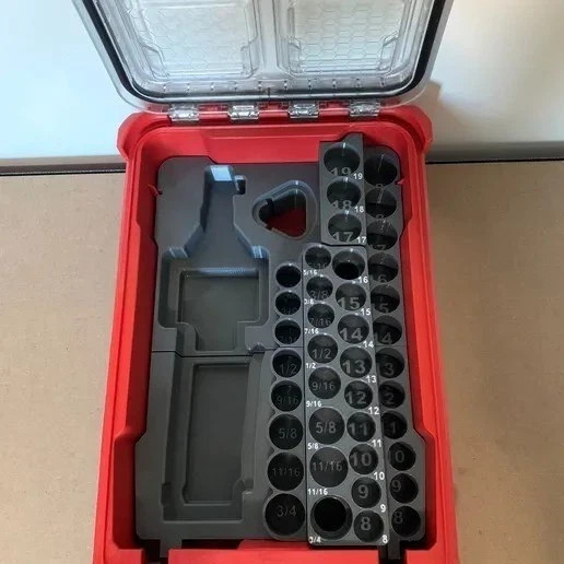 Custom Insert Milwaukee M12 Ratchet & 3/8 Socket Set t For Packout-3D Printed