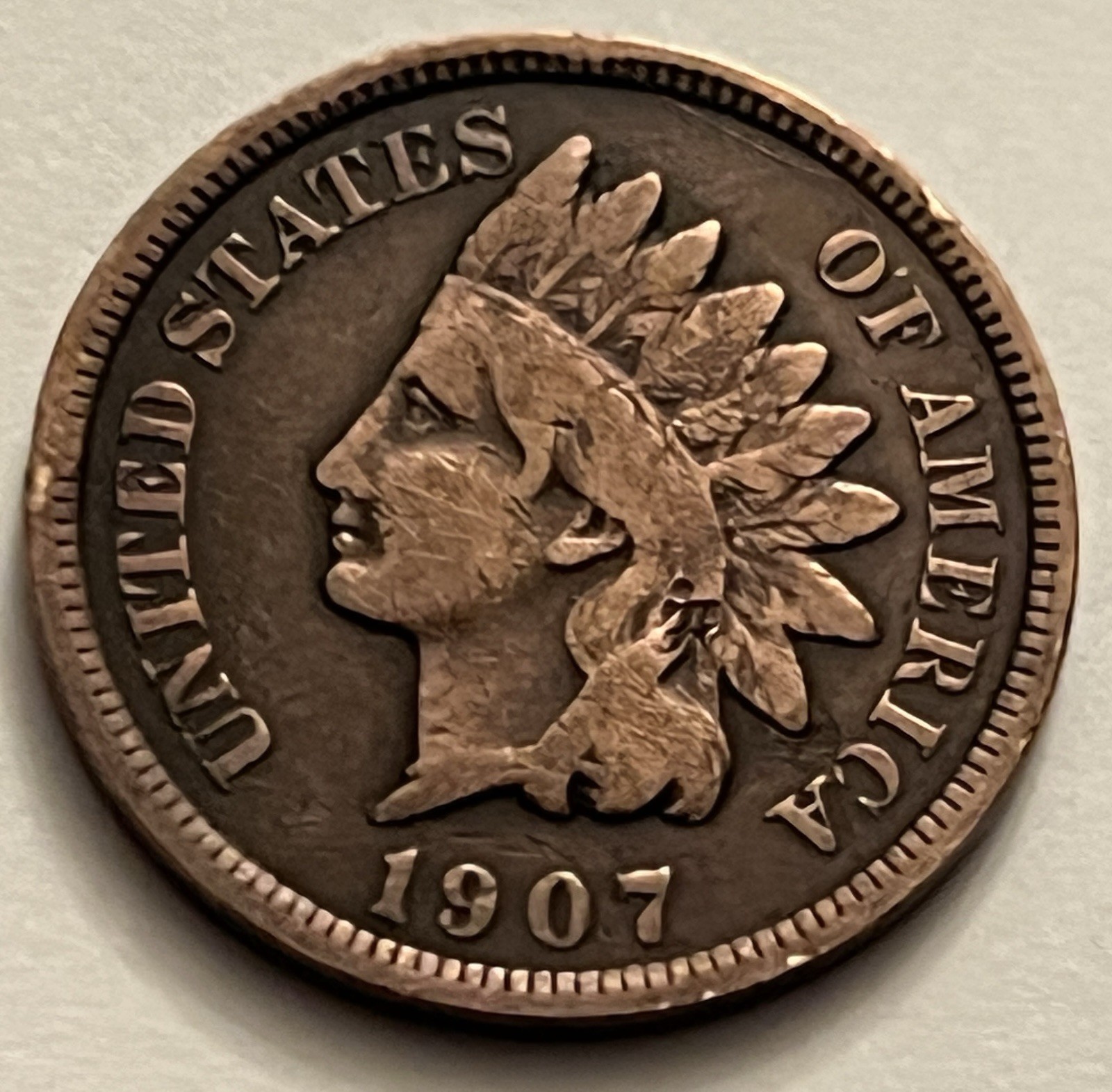 1907 Indian Head Cent Penny BN514