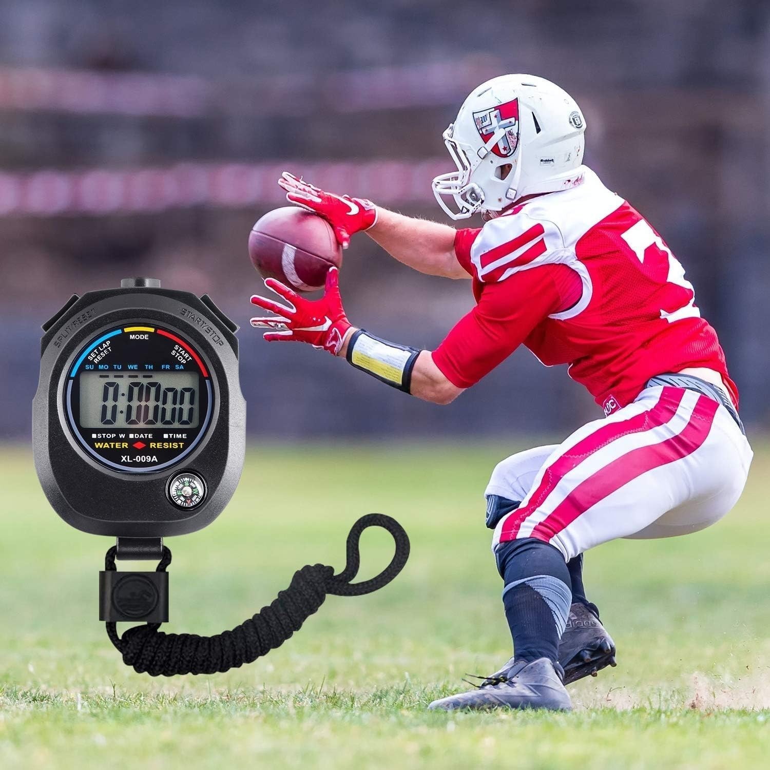 Lightweight Stopwatch with Lap Split & Alarm - Ideal for Training Sessions