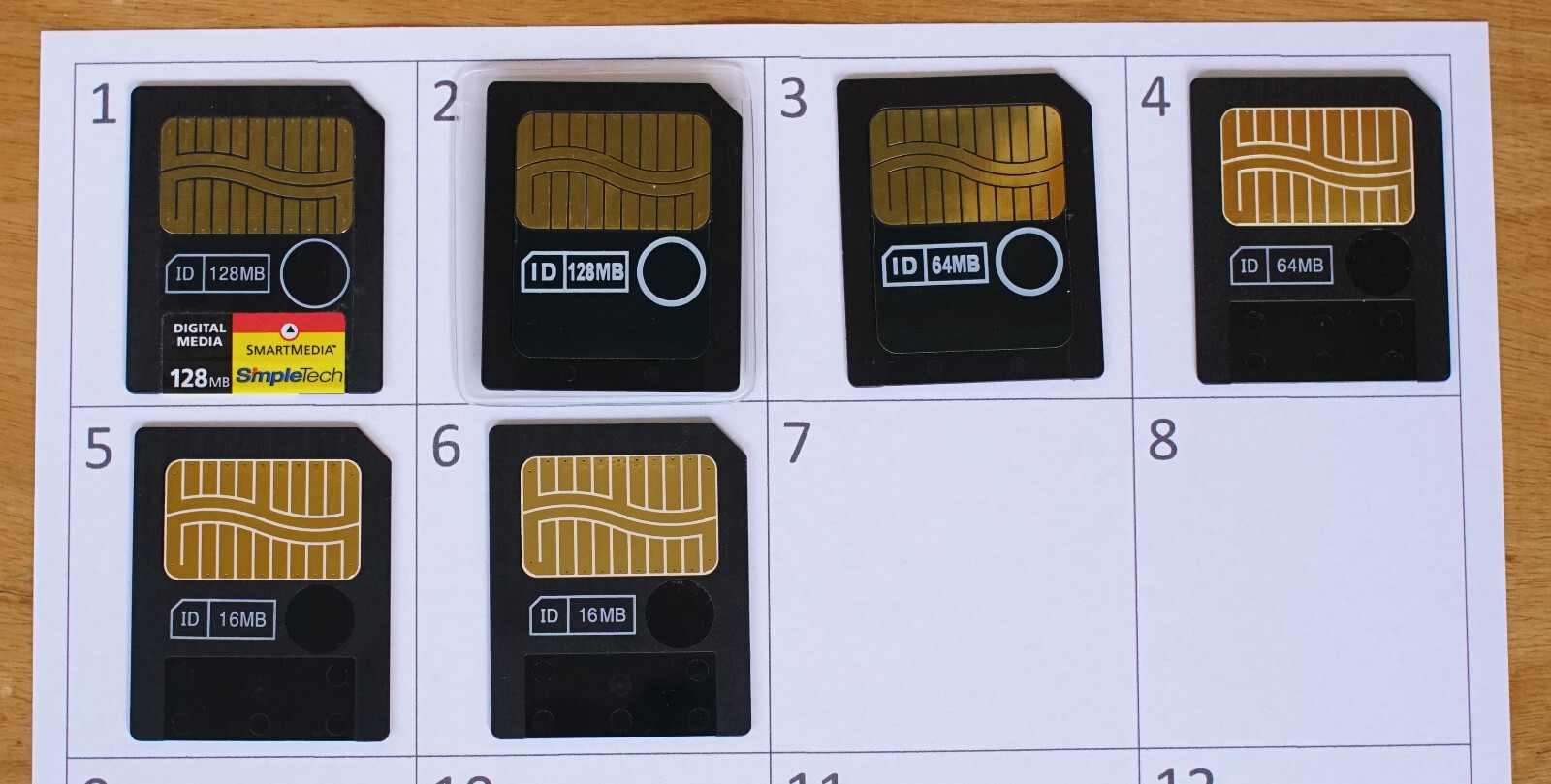 1x Smart Media Card Memory Card Various Sizes N