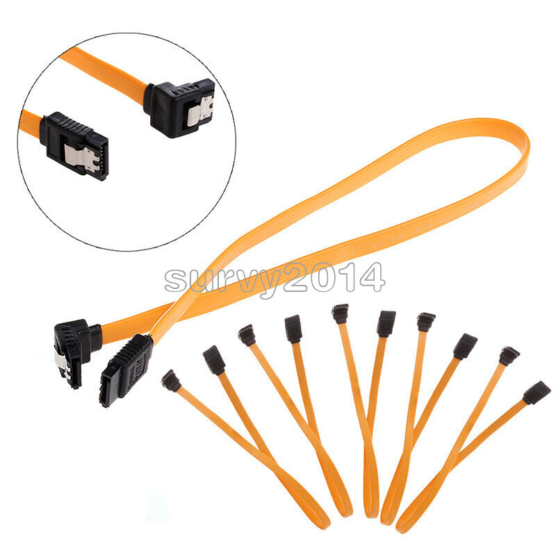5Pcs Serial SATA ATA RAID DATA HDD Hard Drive Signal Cable Straight-Right Angle