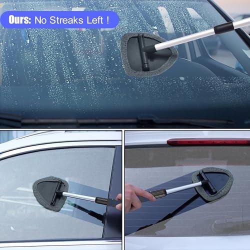 Windshield Cleaning Tool, Car Window Cleaner Windshield Cleaner with 4 Gray