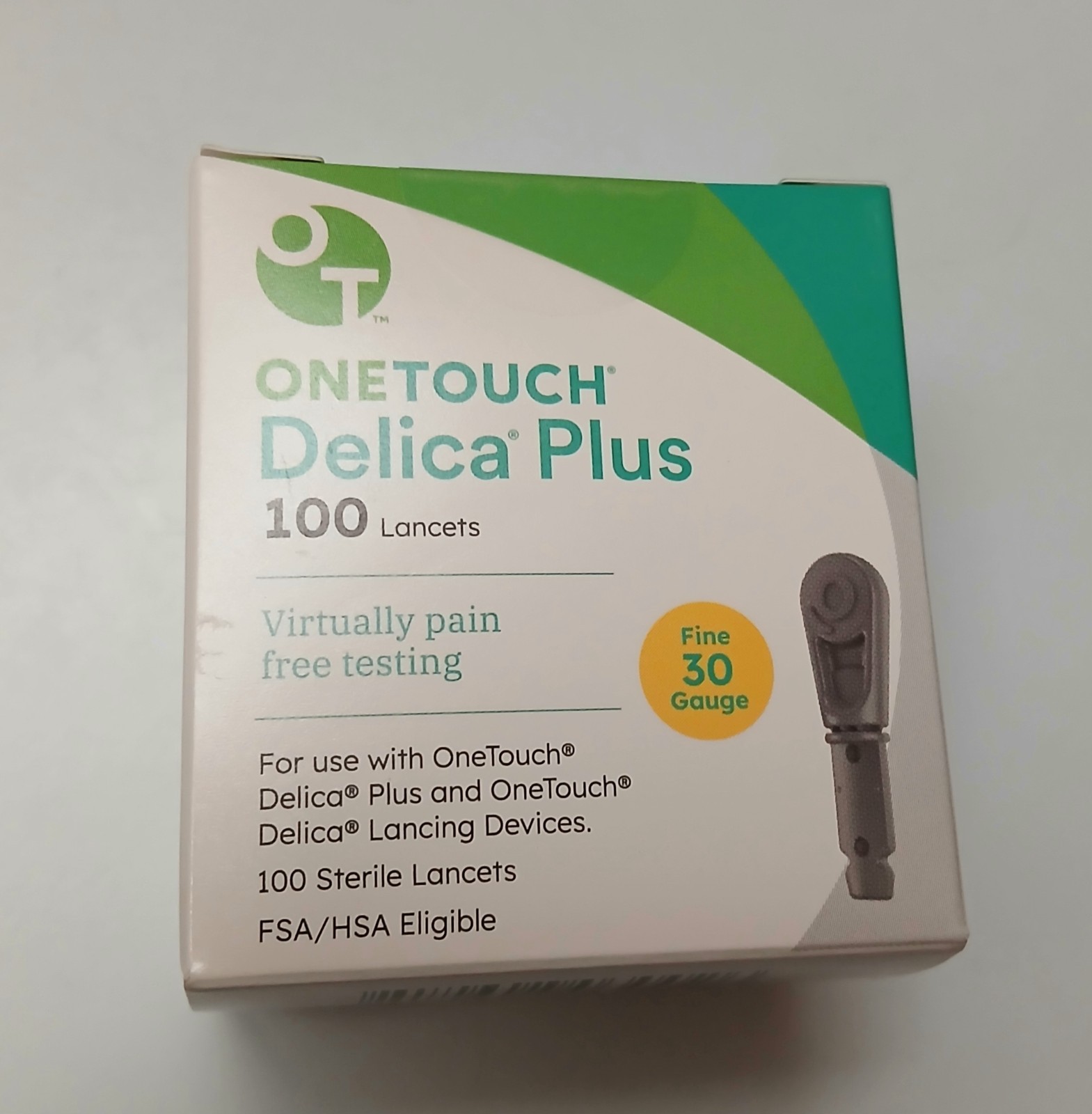OneTouch Delica Plus 30G Lancets (Pack of 100 Units) Factory Sealed