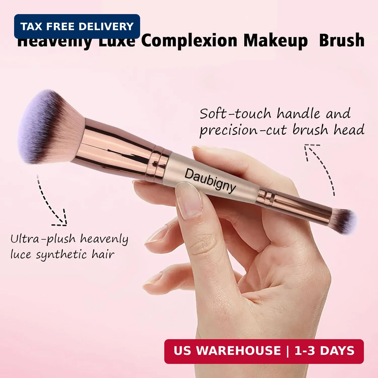 Daubigny Makeup Brushes Dual-ended Foundation Brush Concealer Brush Perfect for