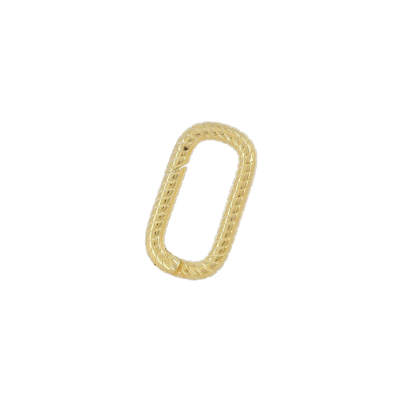 Gold Plated Sterling Silver Rectangle Shortener Enhancer Push Link Clasp #51888