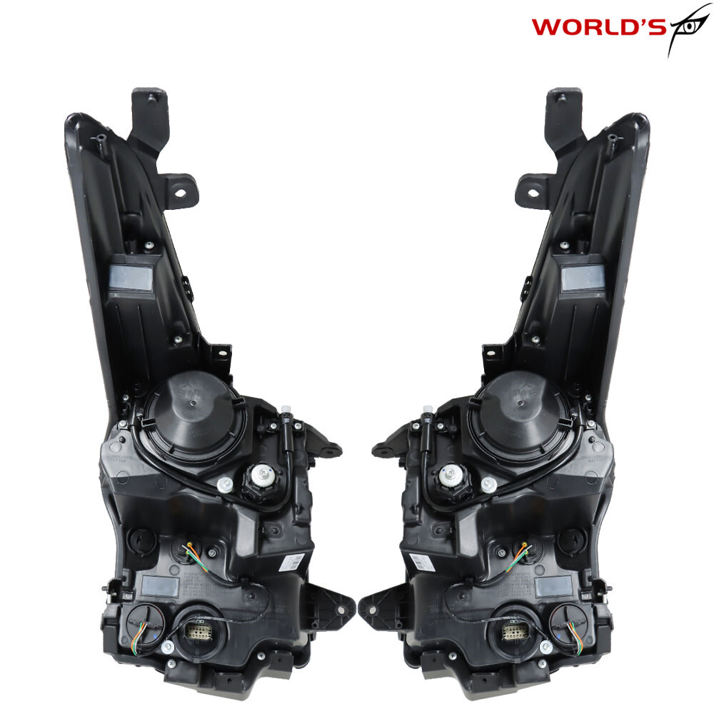 Right+Left Headlight For 2013-2018 Cadillac ATS Halogen Projector Chrome Housing