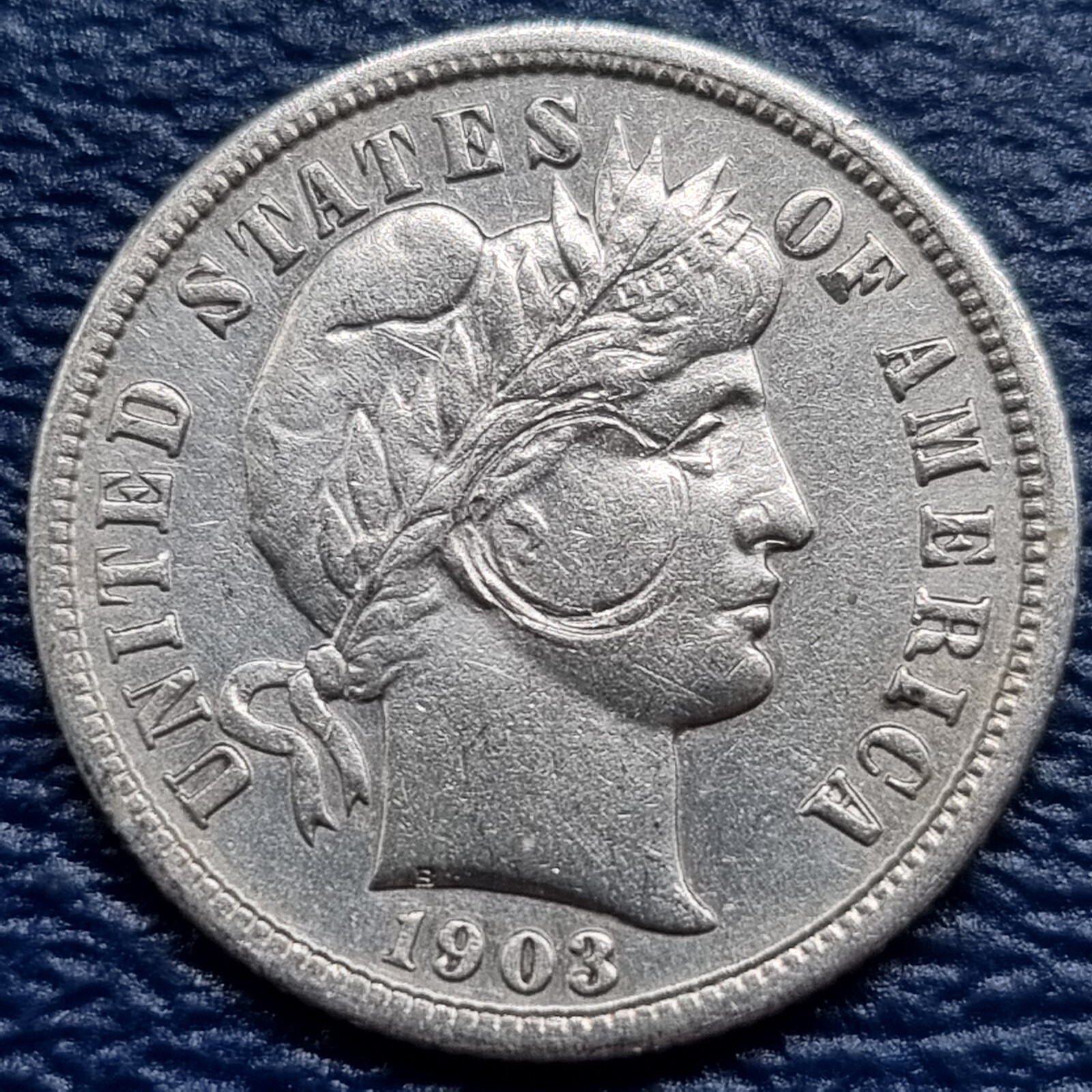 1903 S Barber Dime 10c Higher Grade AU Details #72336