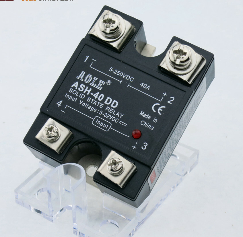Single Phase ASH-40DD (5-250VDC) 40A Solid State Relay 3-32VDC