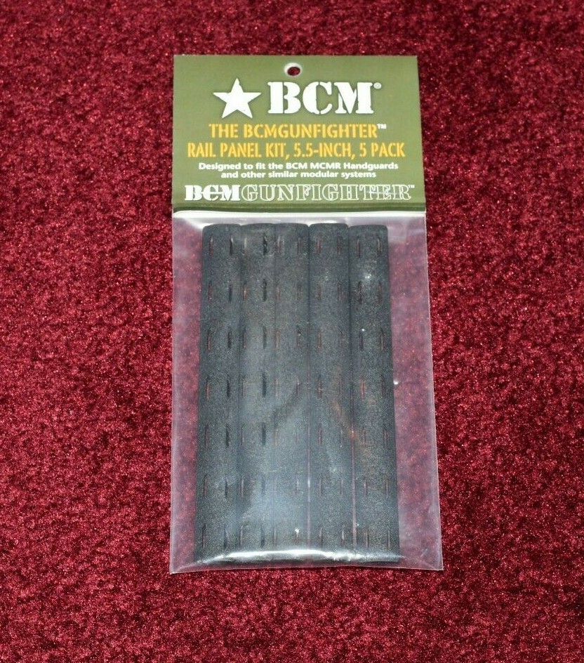 BCM Bravo Company Gunfighter PANEL COVERS 5.5" Ultra-slim M Lok 5 Pack BLACK