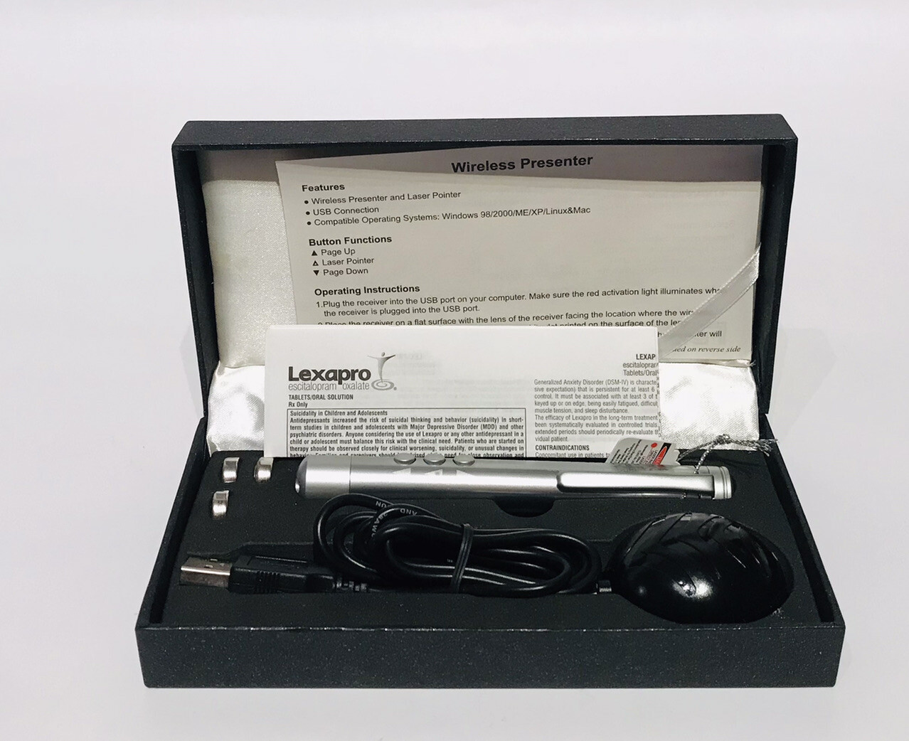 Lexapro Wireless Presenter And Laser Pointer With USB Receiver 