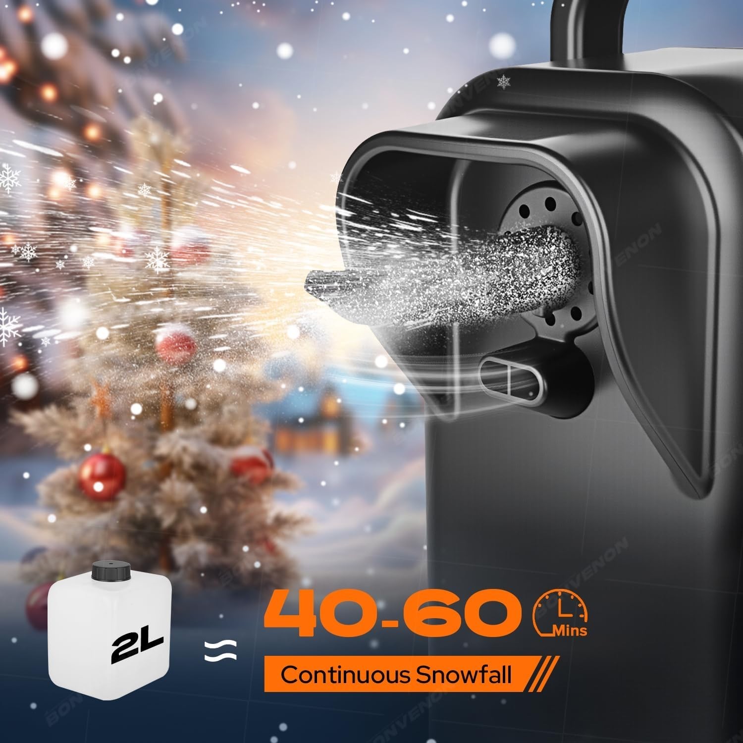 Adjustable Snow Machine Quieter Indoor Artificial Snowflake Maker with Dual Pump
