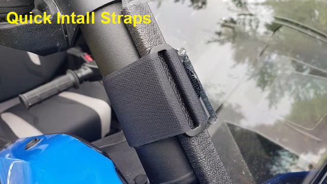 SSR Bison 400U - 200U - 200P Vented Windshield with Quick Install Straps