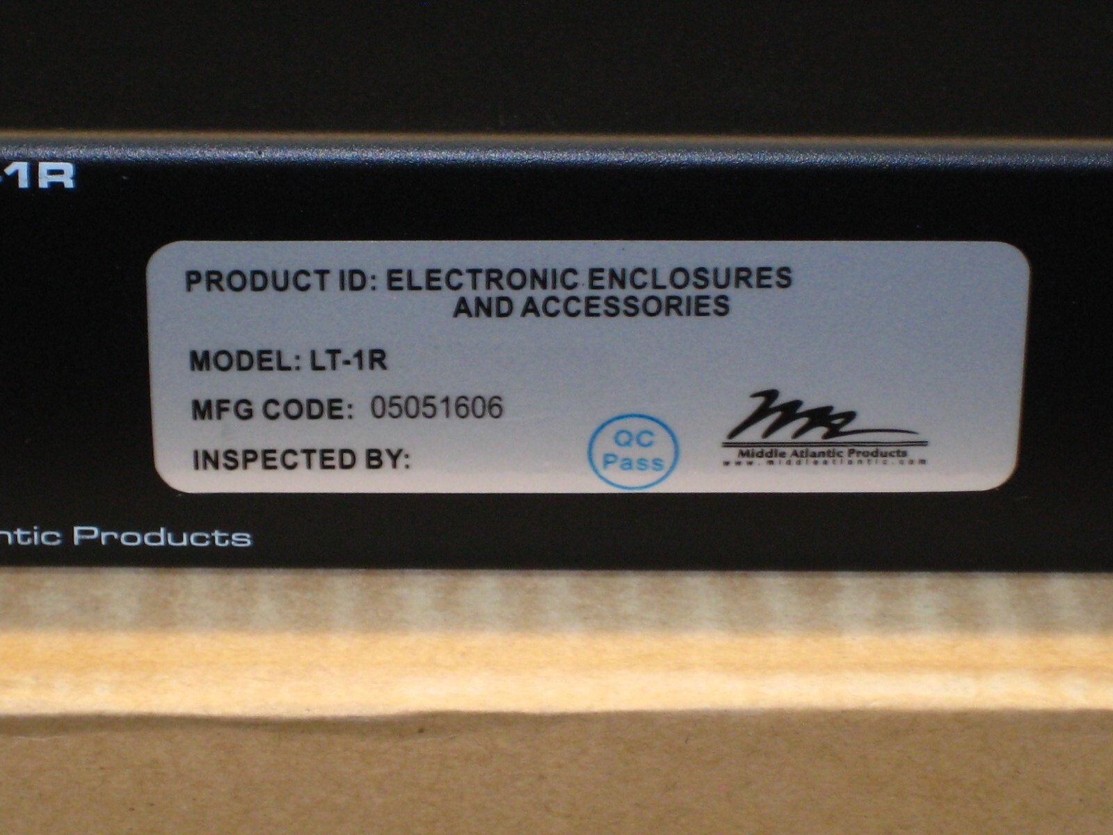 Middle Atlantic Products Rack Light Model LT-1R w/Dimmer - New
