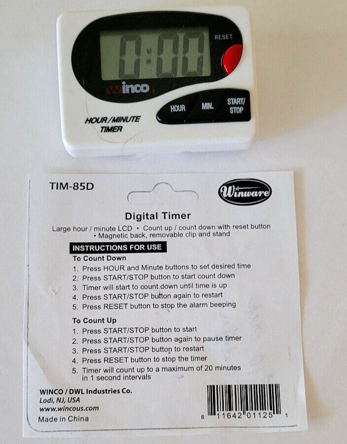 Winware TIM-85D LCD Digital Timer Large LCD Hour / Minute