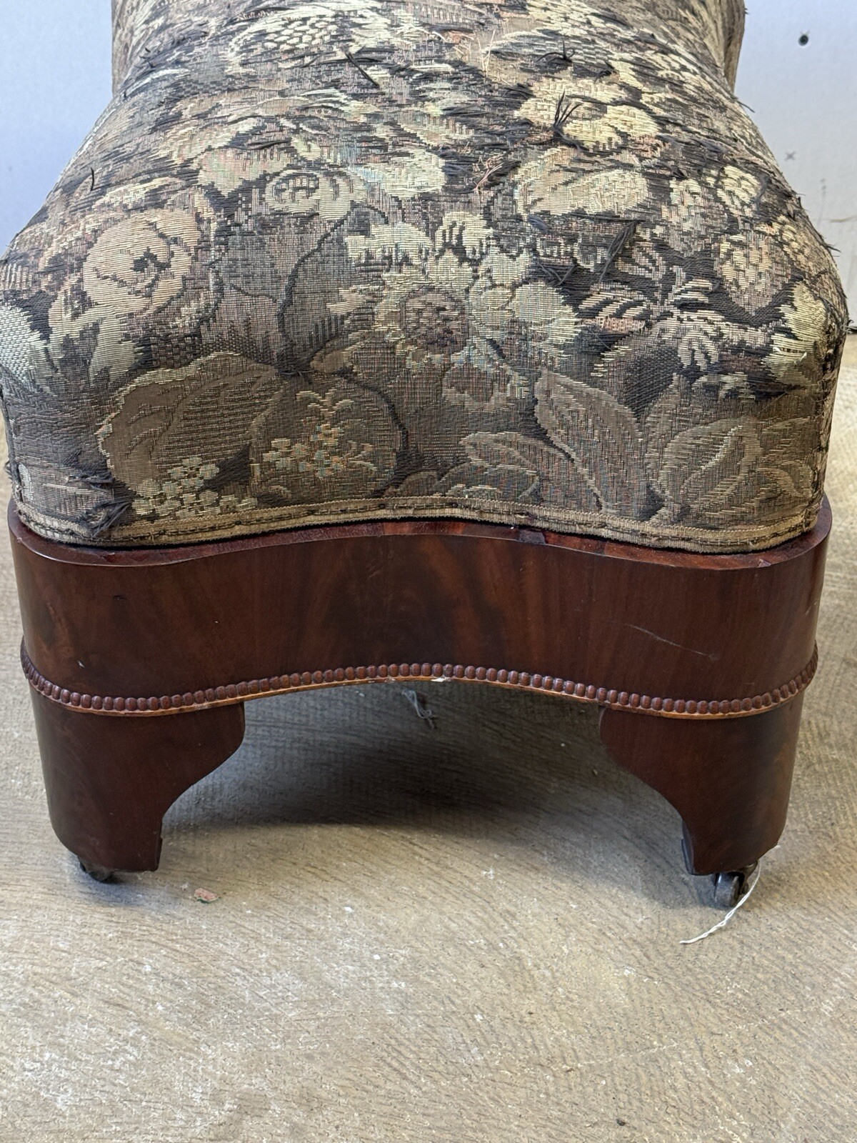 antique empire mahogany foot stools bench PAIR window seats Classical