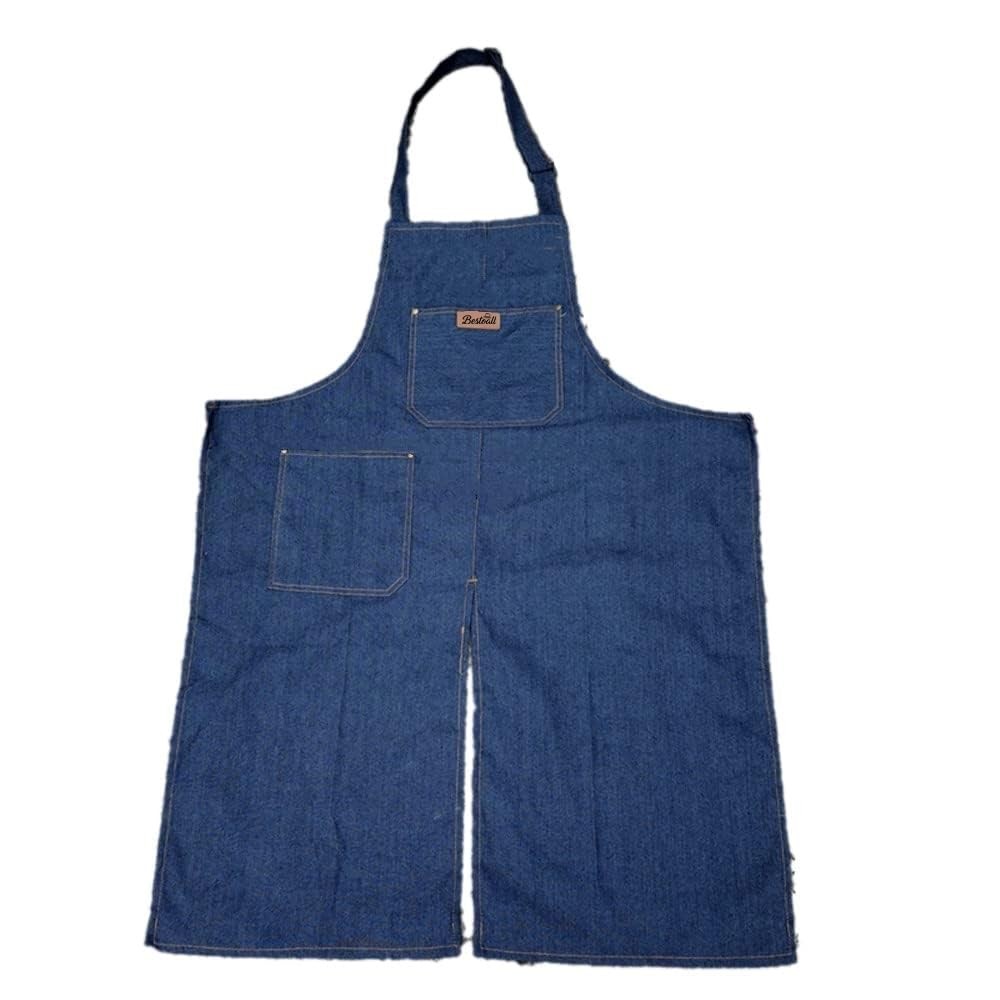 Bestoall Apron Adjustable Split Leg with Portable 28inch x 36inch, Blue