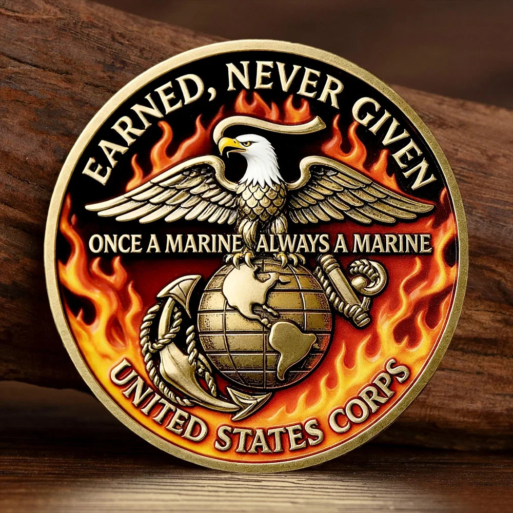 U.S. Marine Corps 250th Anniversary Challenge Coin Military Veteran Gift