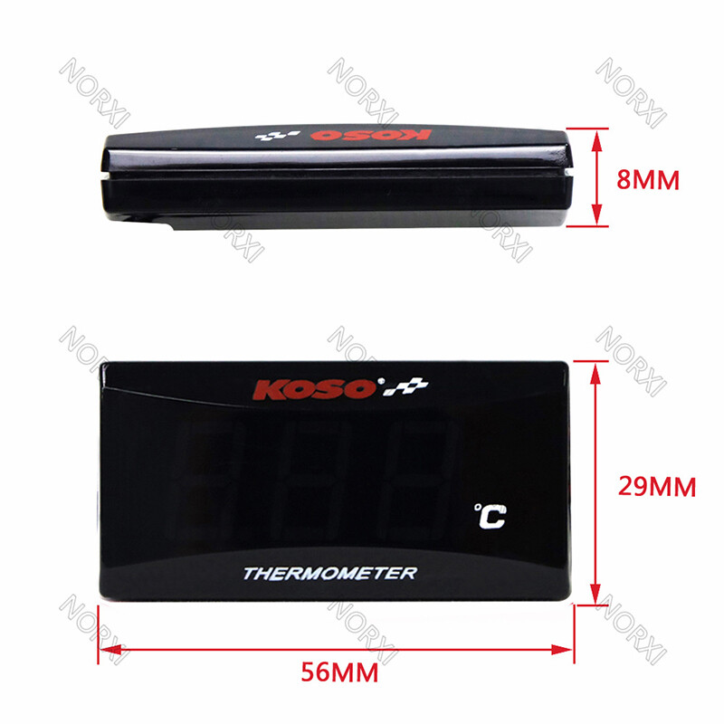 For KOSO Motorcycle Water Temp Digital Display Meter Temperature Sensor Adapter