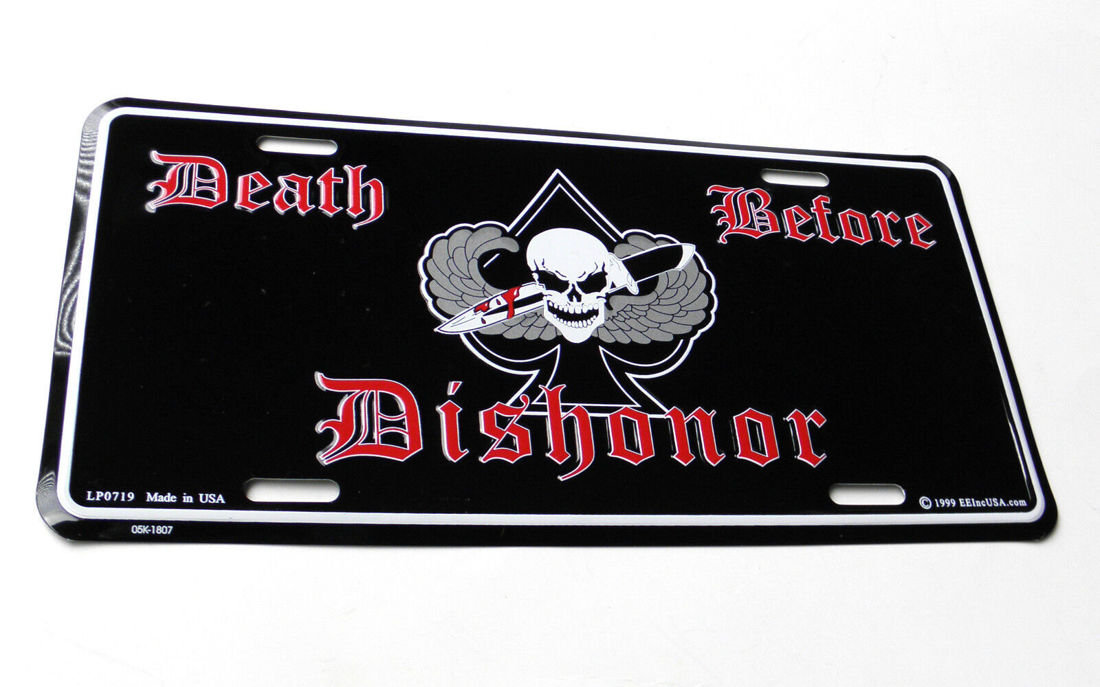Death Before Dishonor Special Forces Skull Wings license Plate 12 x 6 inches