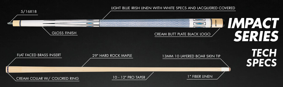 Action IMP21 Impact Pool Cue Billiard Stick Billiards Cues