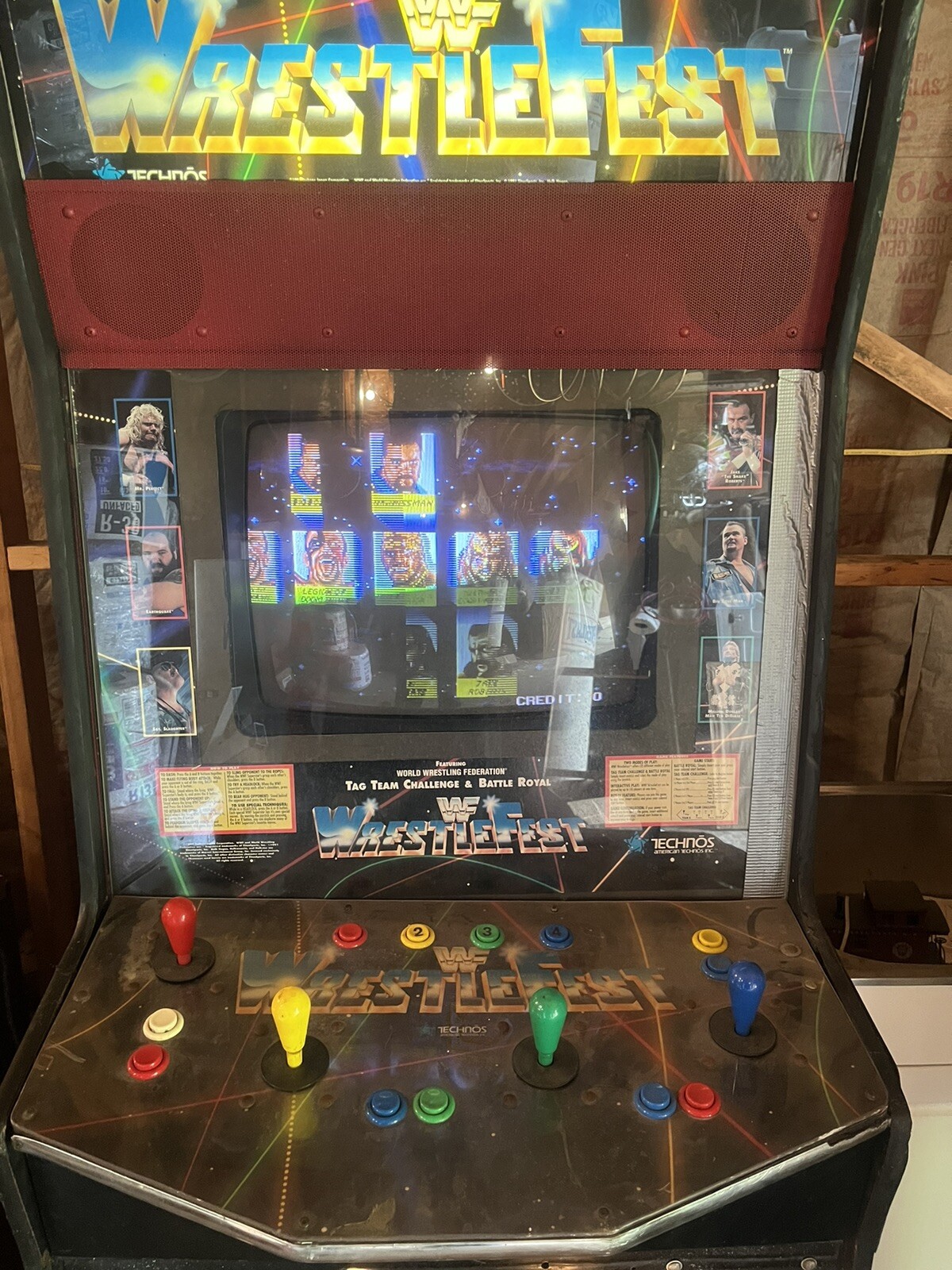 WRESTLEFEST ARCADE MACHINE by TECHNOS 1991 (Excellent Condition)