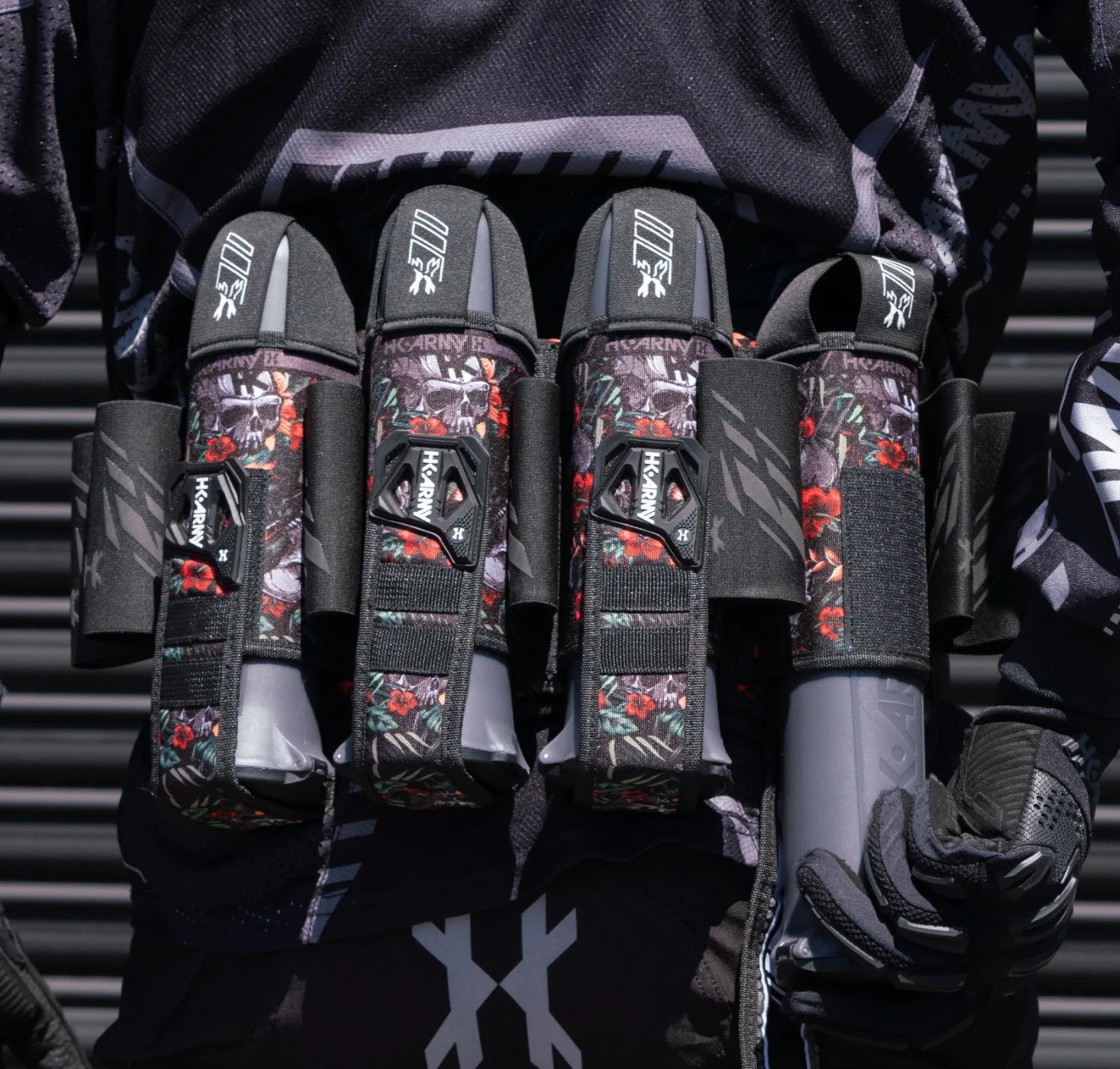 NEW HK ARMY Eject 4+3+4 Paintball Harness - Tropical Skull
