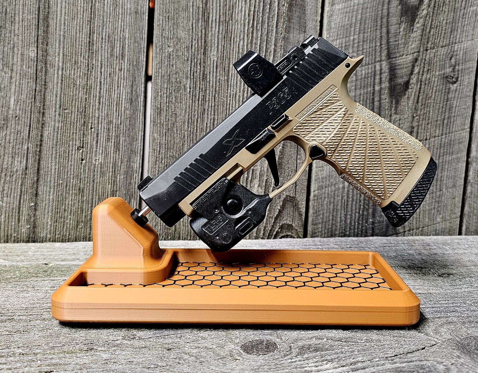 EDC PISTOL GUN RACK DUMP TRAY NIGHT STAND DISPLAY SM MED LG FRAME AUTO REVOLVER
