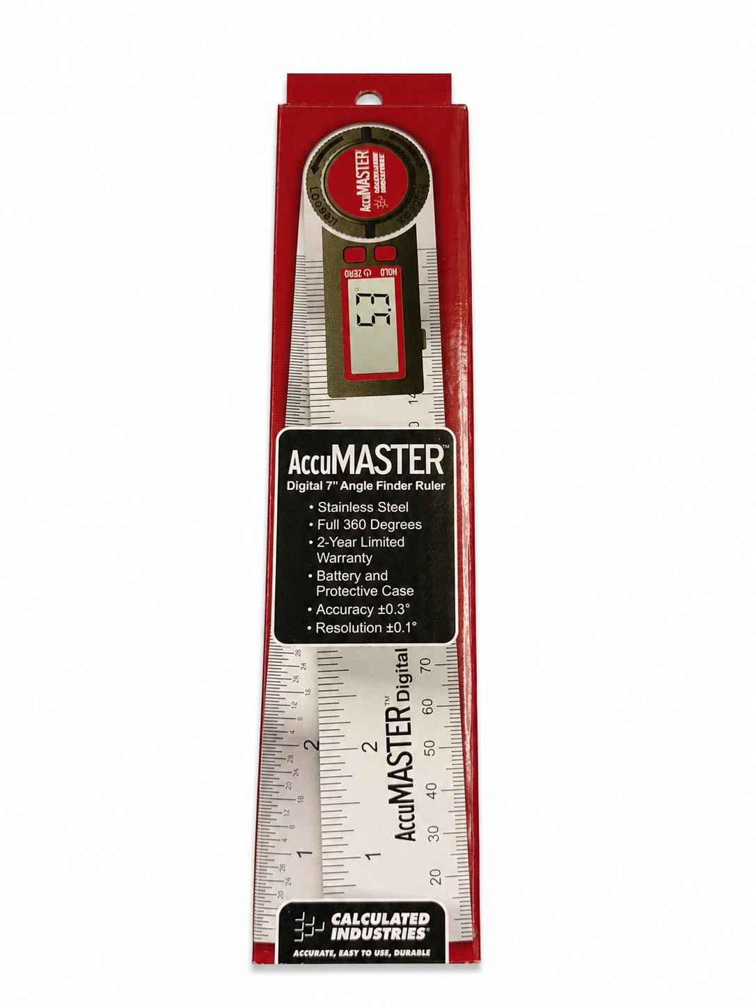 AccuMASTER Digital 7" Angle Finder Ruler and Protractor