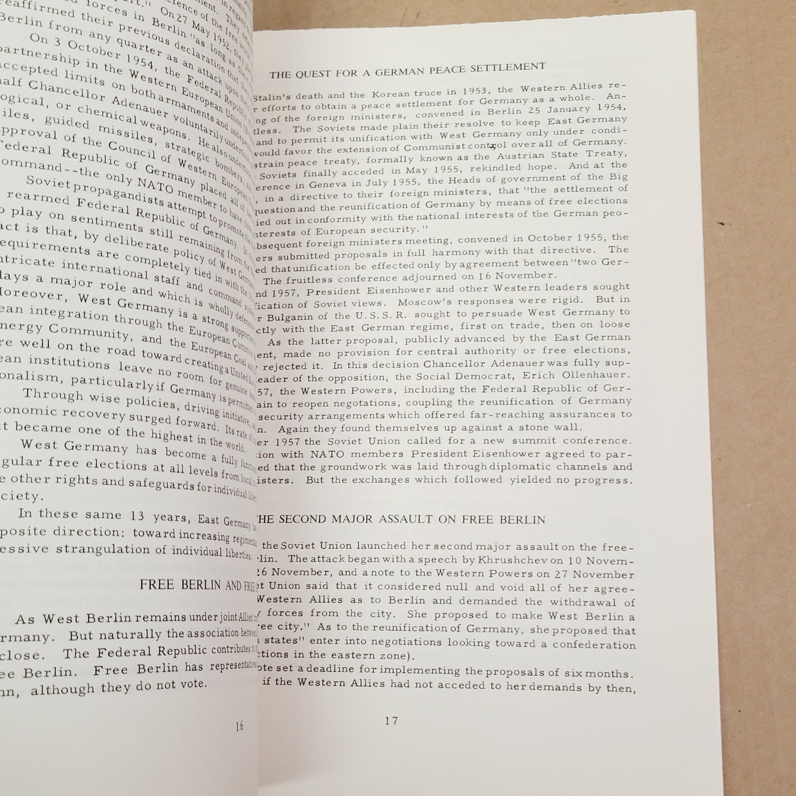 1963 Air Force Training Course Berlin - A Devived City Maxwell Air University
