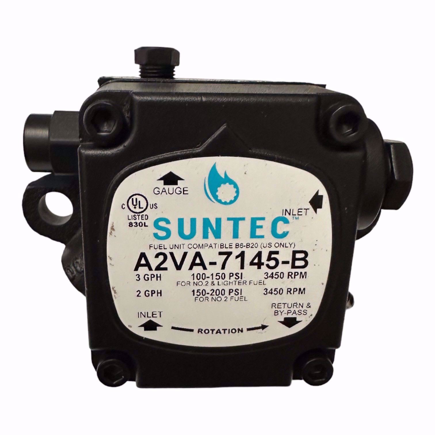 SUNTEC A2VA-7145 RH-RH 3450 RPM 3 GPH 150/200# A2VA7145 A2VA-7145B