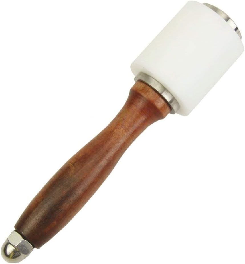 Evwoge Leather Carving Hammer Mallet For Work I-Head, Wood