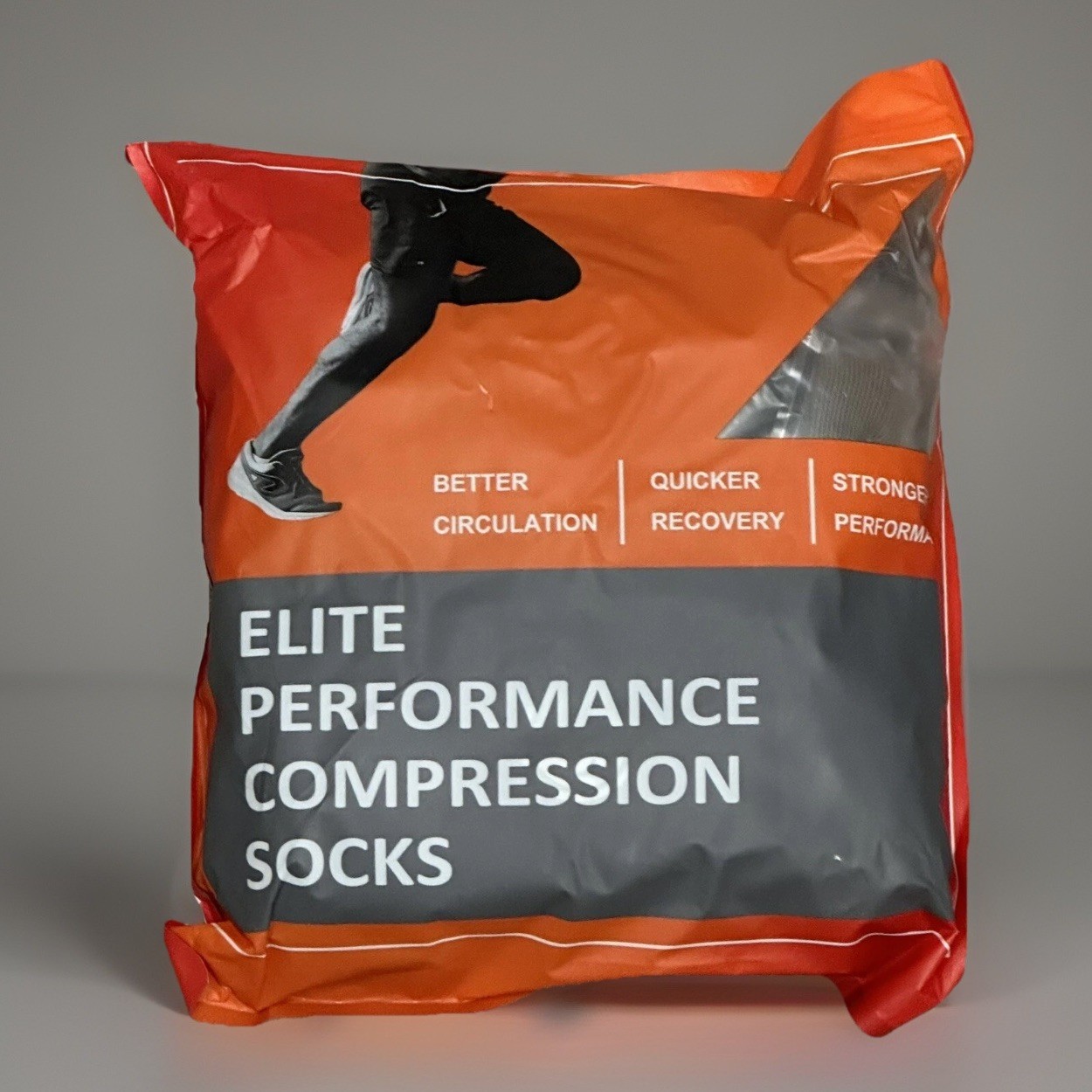 Elite Performance Compression Socks Copper Black Small Medium (S/M)