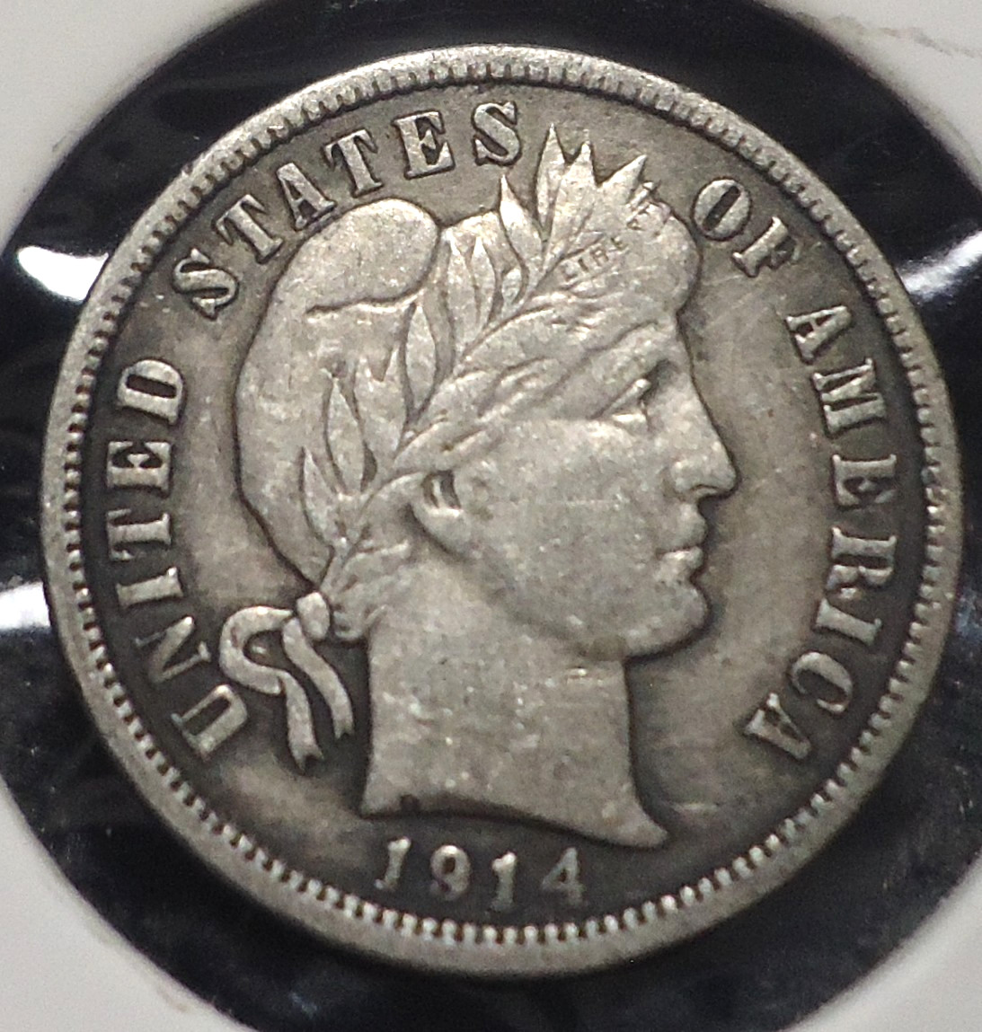 1914 D Extremely Fine XF Denver Barber silver 10C dime INV#B14 FREE SHIPPING!