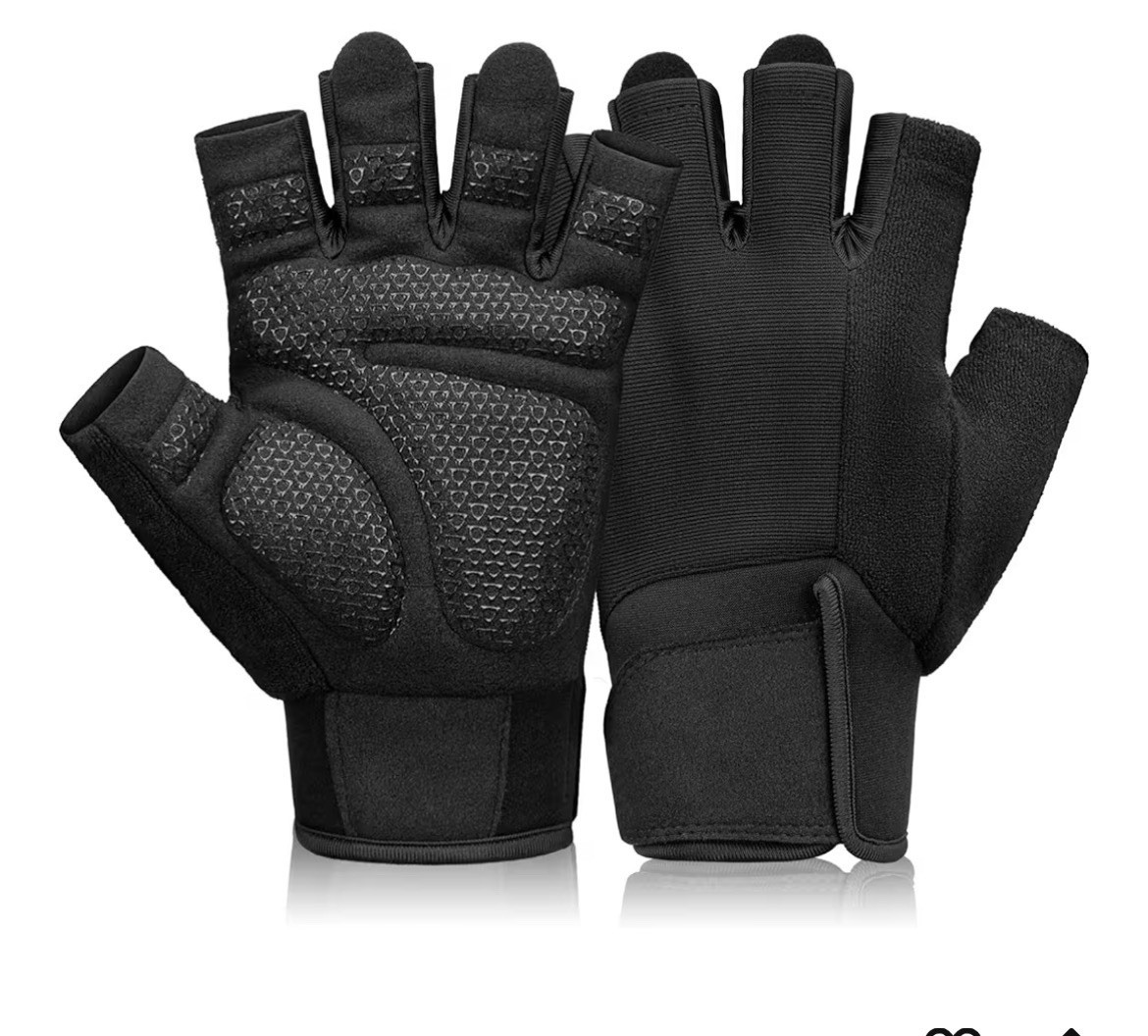 New Black Workout Gloves for Weightlifting, Cycling, Rowing and Gym Training