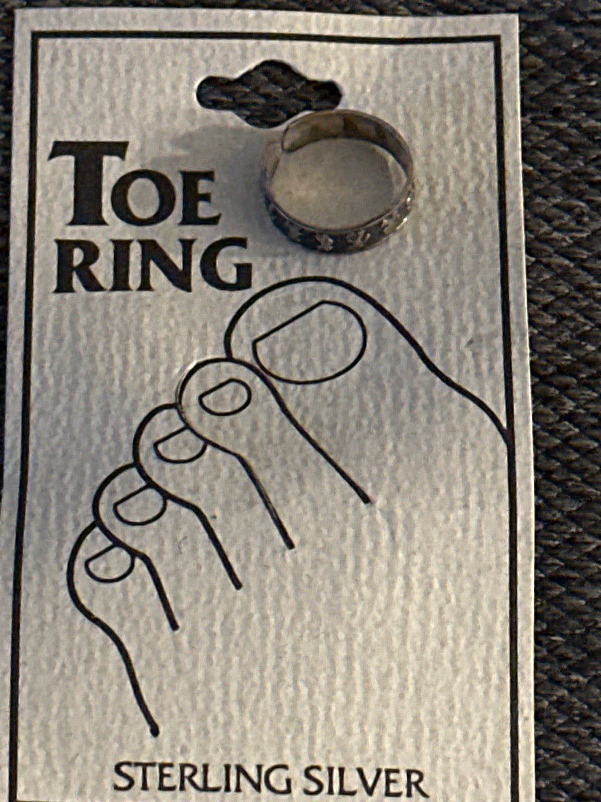 Adjustable TOE  RING  Sterling  Silver  New!!